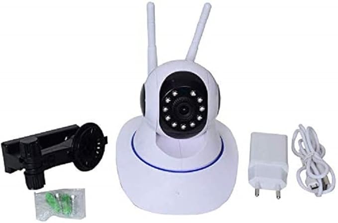 HD Wireless IP Security Camera with Dual Antenna | Night Vision & Two-Way Audio (Supports Micro SD Card)