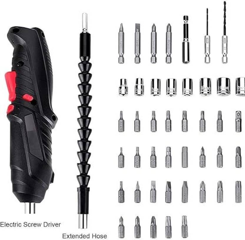 47-in-1 Cordless Electric Screwdriver & Drill Tool Kit | Rechargeable & Rotatable Hand Tool Set