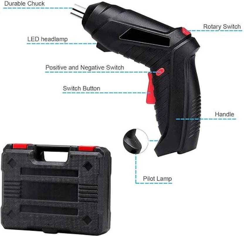 47-in-1 Cordless Electric Screwdriver & Drill Tool Kit | Rechargeable & Rotatable Hand Tool Set