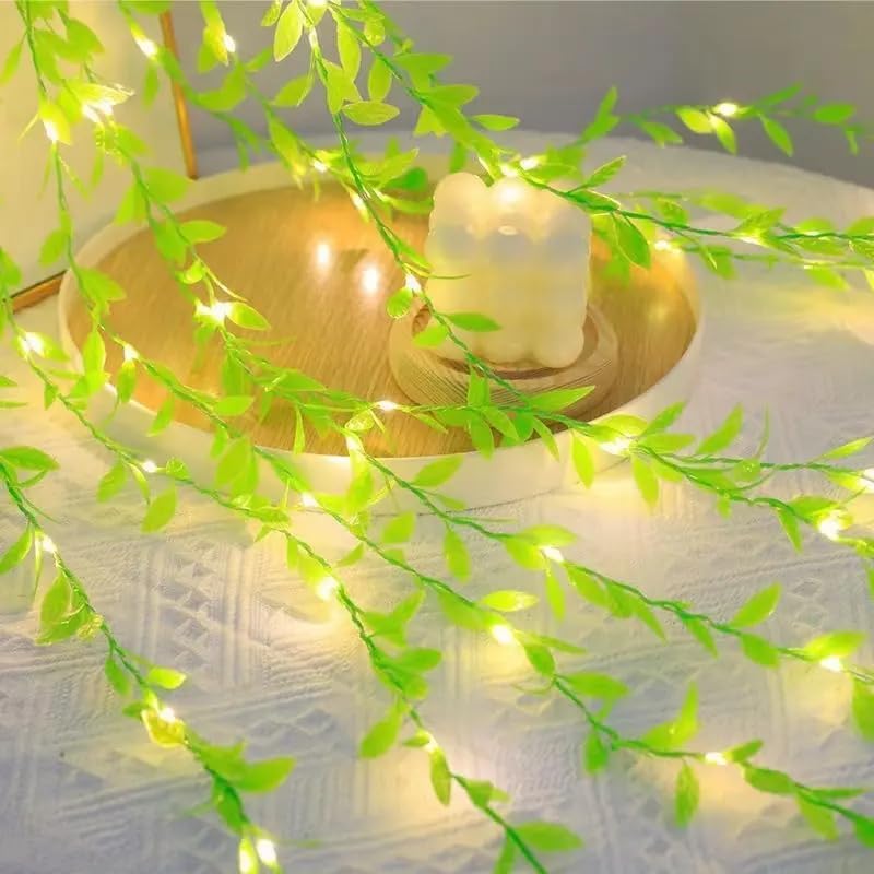 Artificial Vine Leaf LED String Lights for Festive & Home Décor