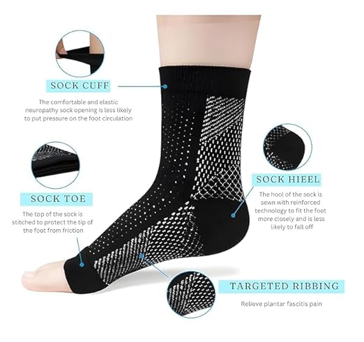 Unisex Orthopedic Compression Socks for Plantar Fasciitis & Injury Recovery | Bamboo Yarn Ankle Support for Swelling & Diabetic Care