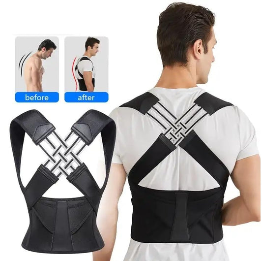 Back Shoulder Spine Support Belt | Adjustable Posture Corrector Brace for Men & Women