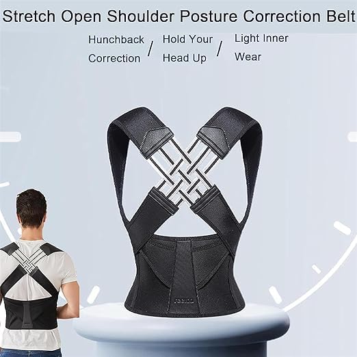 Back Shoulder Spine Support Belt | Adjustable Posture Corrector Brace for Men & Women