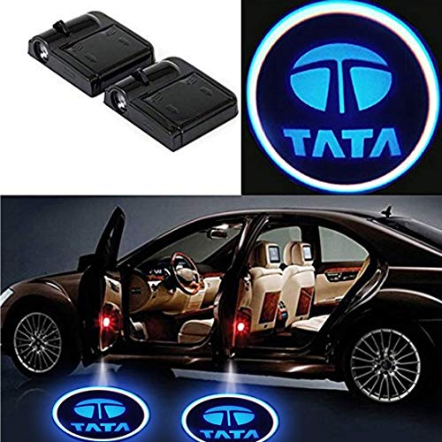 Wireless Car Logo Projector Lights for Tata Cars - Pack of 2