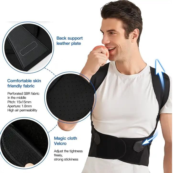 Back Shoulder Spine Support Belt | Adjustable Posture Corrector Brace for Men & Women