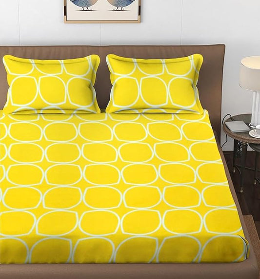 144 TC Polycotton King Abstract Flat Bedsheet DS-87503