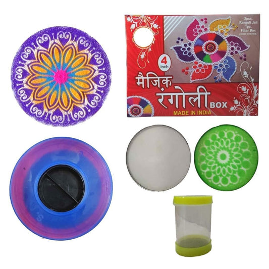 Magic Rangoli Making Kit with Tools & Stencils for Diwali Decor