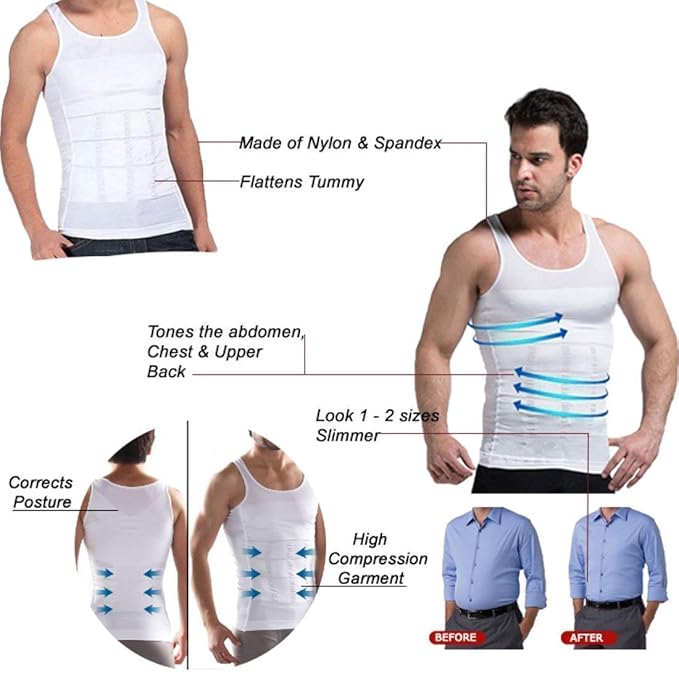 Instant Tummy & Chest Shaper for Men: Buy One, Get One Free