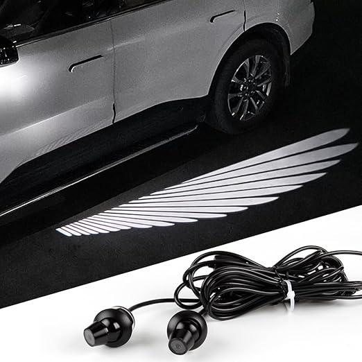 Universal Car ORVM Angel Wing Projector LED Welcome Lights