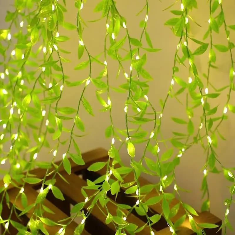 Artificial Vine Leaf LED String Lights for Festive & Home Décor