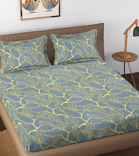 144 TC Polycotton King Abstract Flat Bedsheet DS-87506