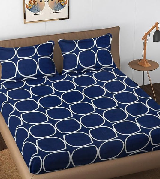 144 TC Polycotton King Abstract Flat Bedsheet DS-87501