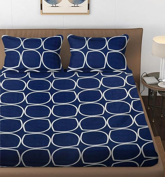 144 TC Polycotton King Abstract Flat Bedsheet DS-87501