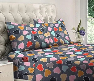 144 TC Polycotton Queen Abstract Flat Bedsheet DS-78017