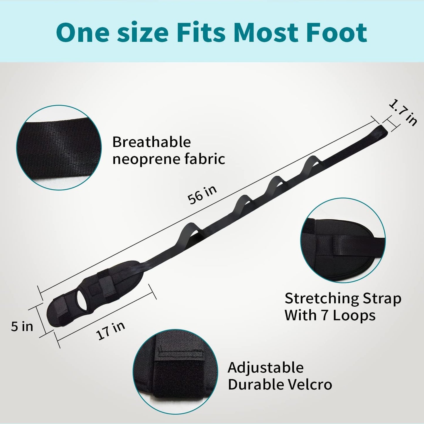 Adjustable Foot Stretcher with Knee Straps for Pain Relief and Support