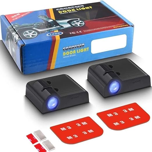 Wireless Car Logo Projector Lights for Tata Cars - Pack of 2