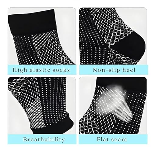 Unisex Orthopedic Compression Socks for Plantar Fasciitis & Injury Recovery | Bamboo Yarn Ankle Support for Swelling & Diabetic Care