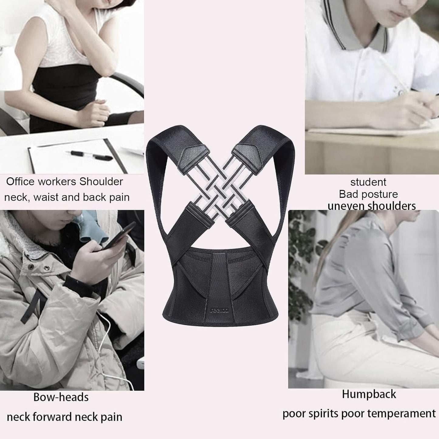 Back Shoulder Spine Support Belt | Adjustable Posture Corrector Brace for Men & Women