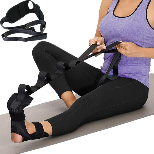 Adjustable Foot Stretcher with Knee Straps for Pain Relief and Support