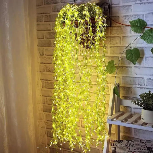 Artificial Vine Leaf LED String Lights for Festive & Home Décor