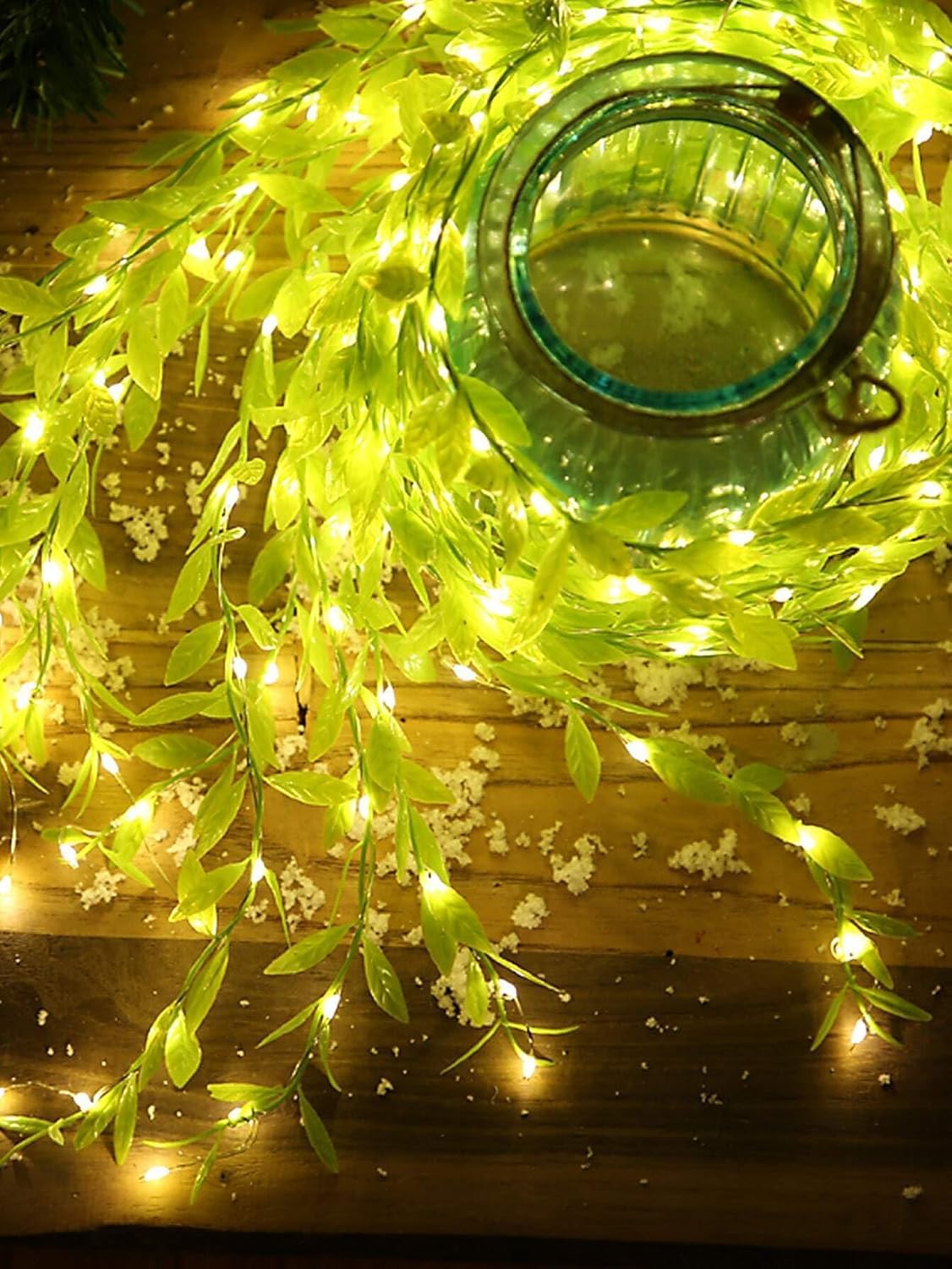 Artificial Vine Leaf LED String Lights for Festive & Home Décor