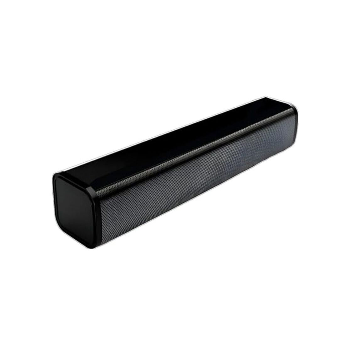 10W Bluetooth Portable Soundbar | Wireless Desktop Speaker with Dual 52mm Speakers (Black, 2.1 Channel)